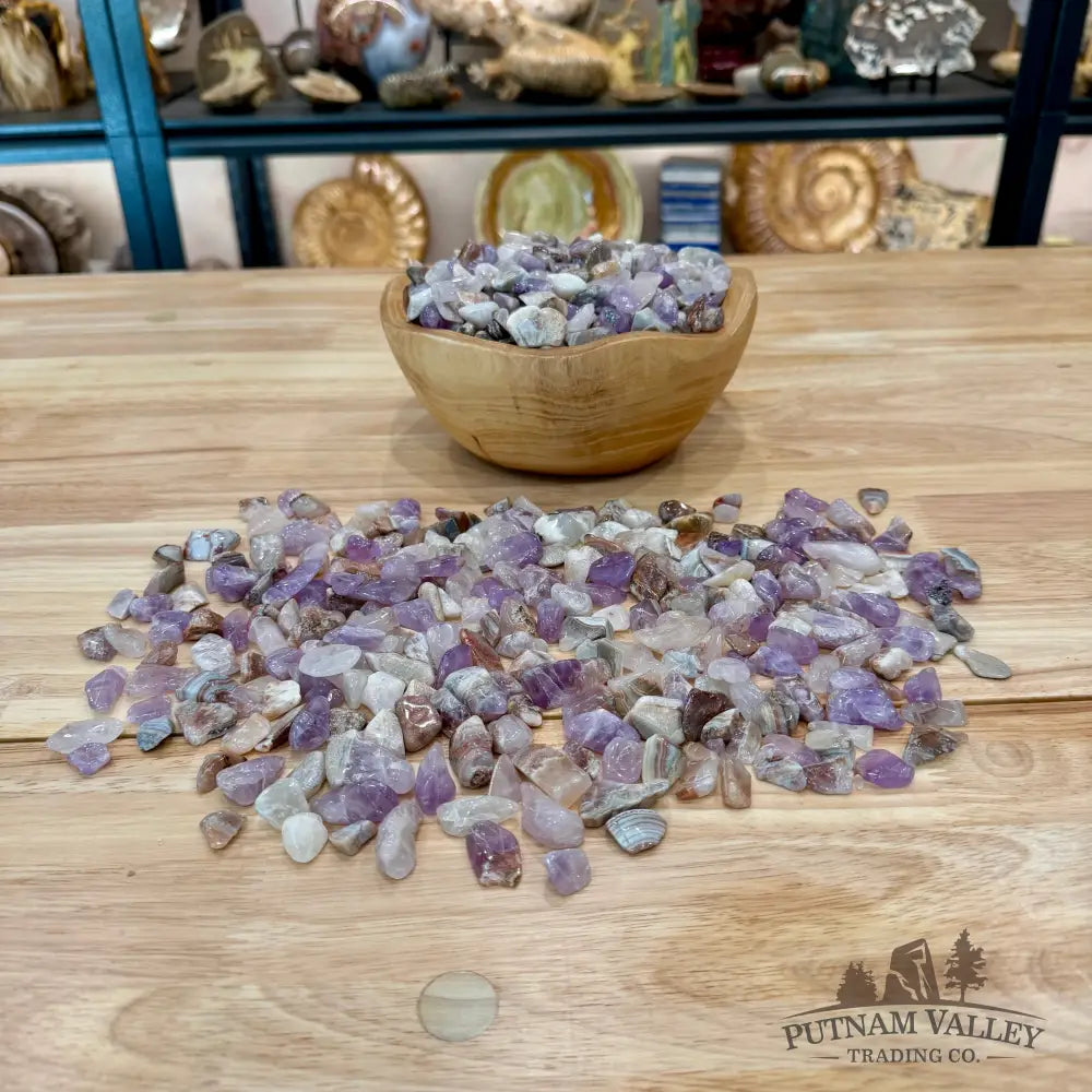 Tumbled Amethyst Agate (½ lb) | Freeform - Tumbled Stone
