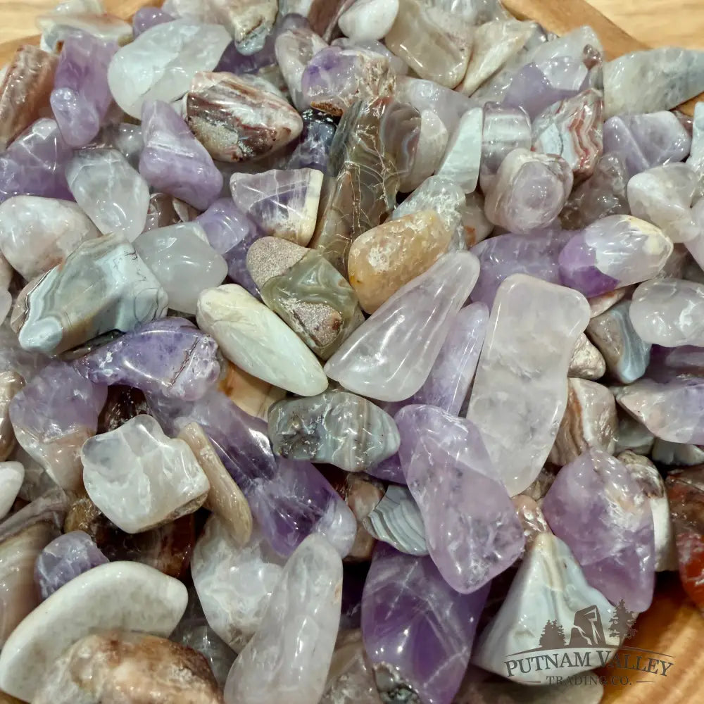 Tumbled Amethyst Agate (½ lb) | Freeform - Tumbled Stone