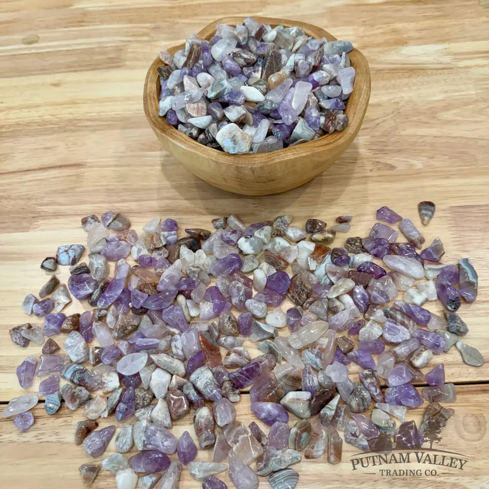 Tumbled Amethyst Agate (½ lb) | Freeform - Tumbled Stone