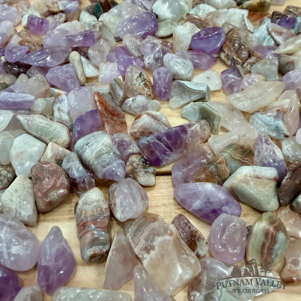 Tumbled Amethyst Agate (½ lb) | Freeform - Tumbled Stone