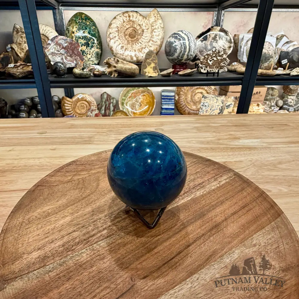 Artisan’s Revival Blue Apatite Sphere 2.93’’ | Madagascar - Sphere