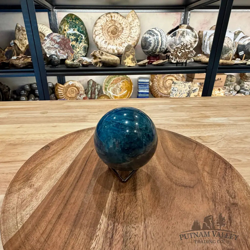 Artisan’s Revival Blue Apatite Sphere 2.93’’ | Madagascar - Sphere