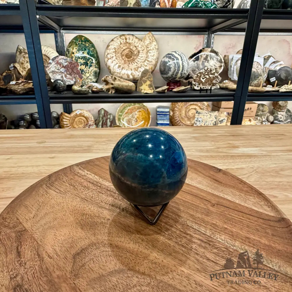 Artisan’s Revival Blue Apatite Sphere 2.93’’ | Madagascar - Sphere