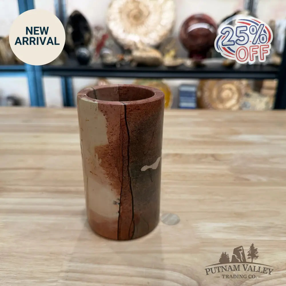 Artisan’s Revival Chinese Picture Jasper Pen Holder 5’’ 1.46 - Vase