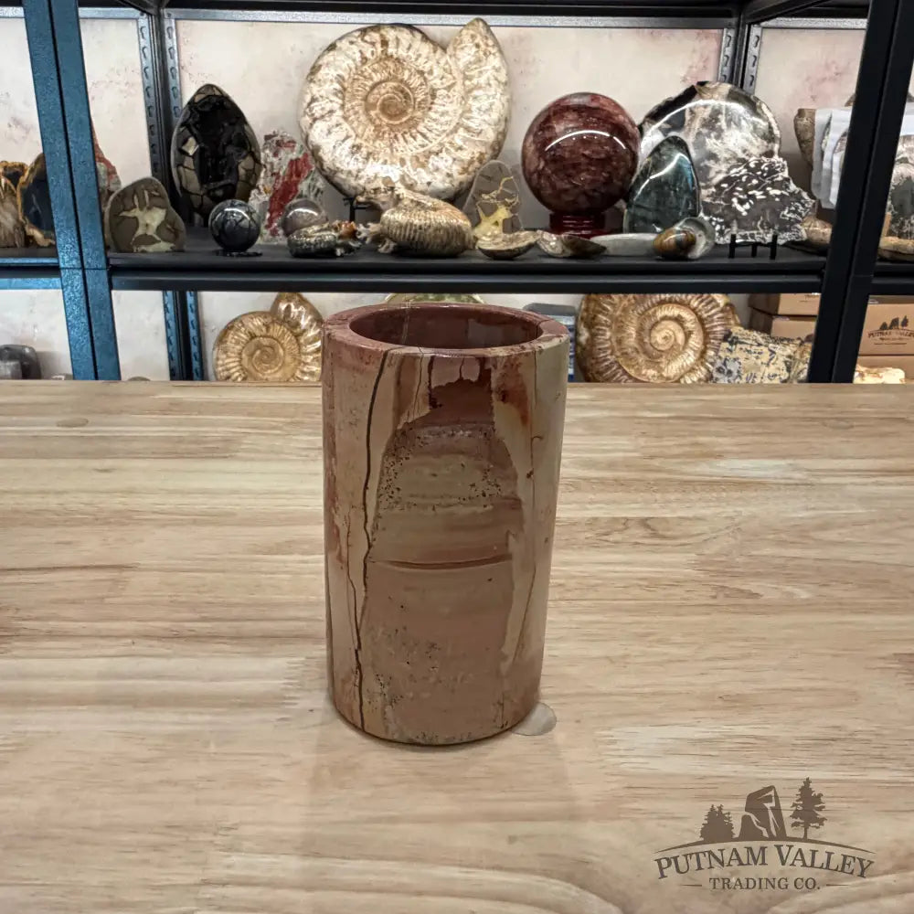 Artisan’s Revival Chinese Picture Jasper Pen Holder 5’’ 1.46 - Vase