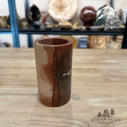 Artisan’s Revival Chinese Picture Jasper Pen Holder 5’’ 1.46 - Vase