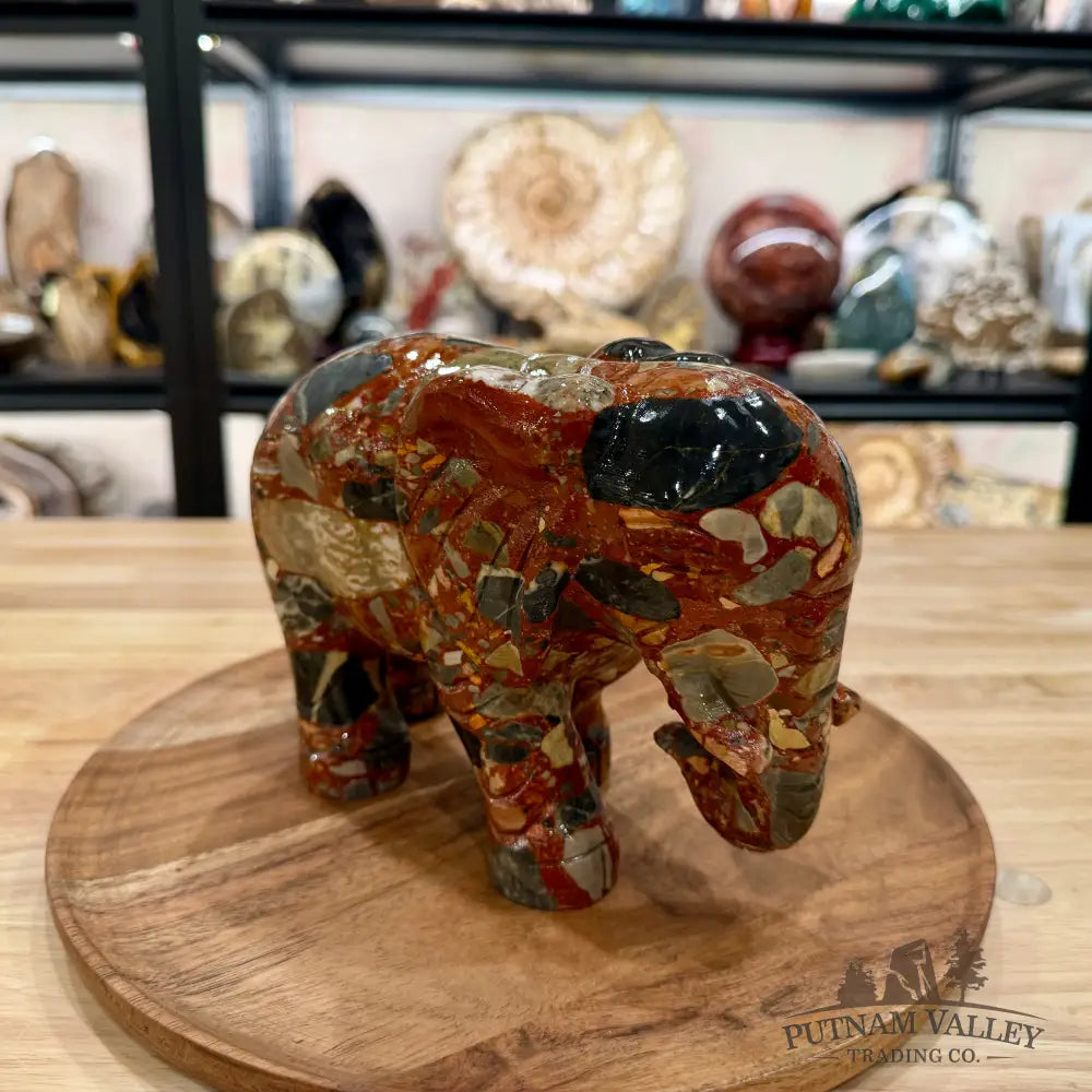 Artisan’s Revival Hand-Carved Longken Jade Elephant - Sculpture