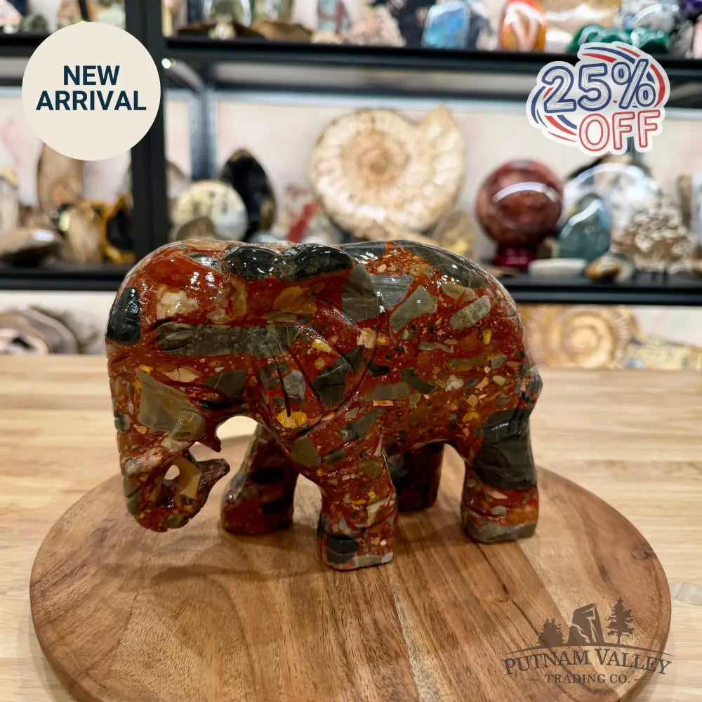 Artisan’s Revival Hand-Carved Longken Jade Elephant - Sculpture