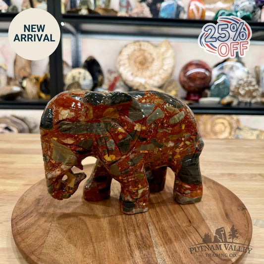 Artisan’s Revival Hand-Carved Longken Jade Elephant - Sculpture