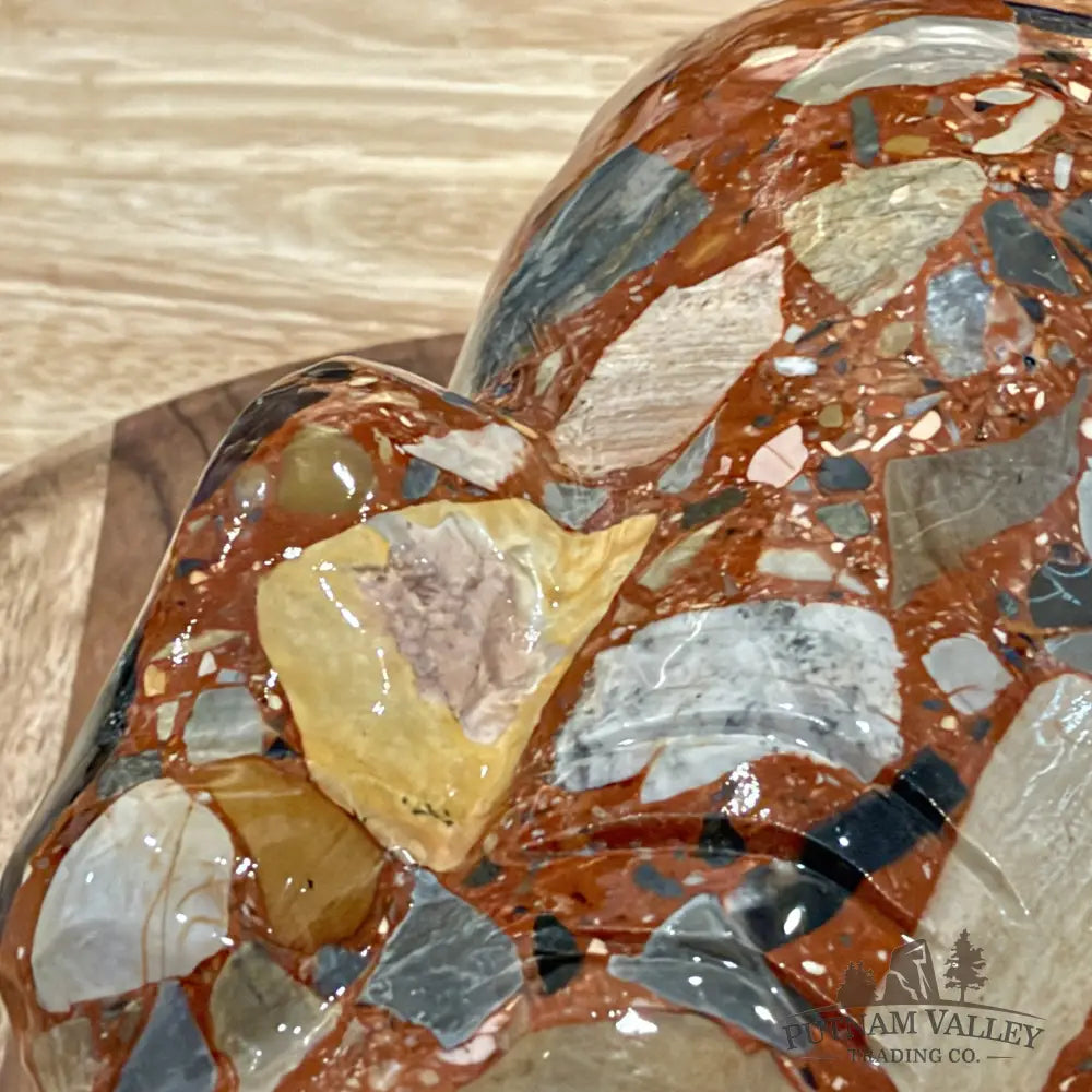 Artisan’s Revival Hand-Carved Longken Jasper Elephant - Sculpture