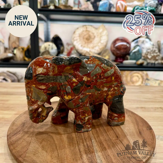 Artisan’s Revival Hand-Carved Longken Jade Elephant - Sculpture