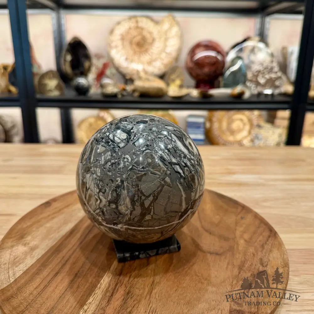Artisan’s Revival Utah Picasso Marble Sphere + Matching Stand 4.8’’ - Sphere
