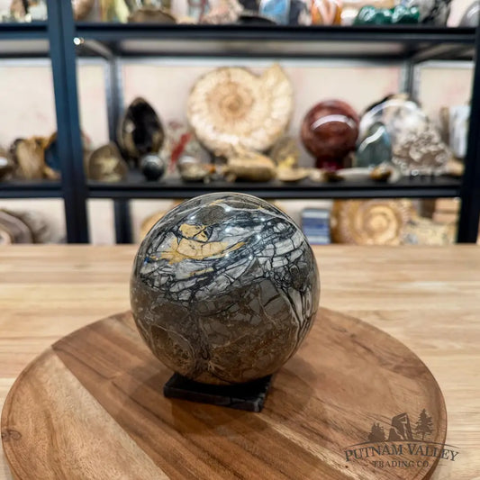 Artisan’s Revival Utah Picasso Marble Sphere + Matching Stand 4.8’’ - Sphere