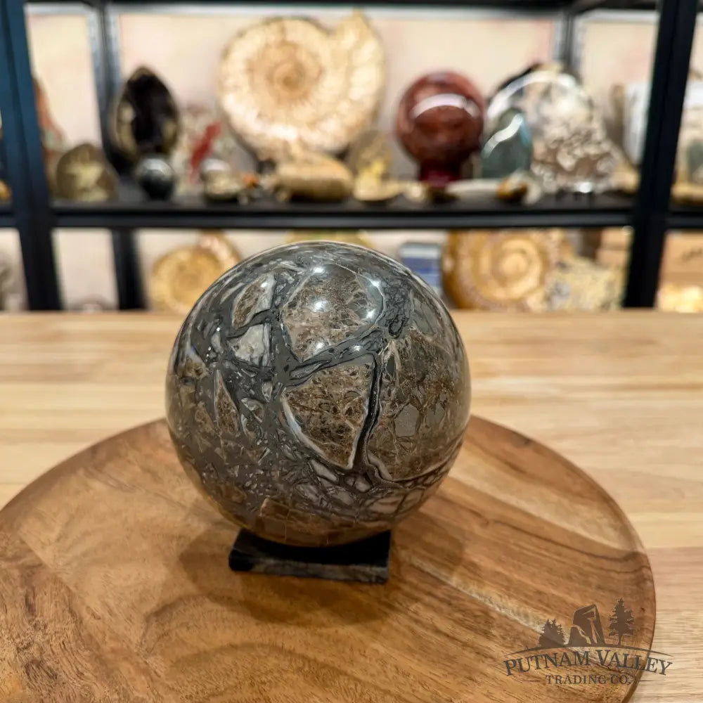 Artisan’s Revival Utah Picasso Marble Sphere + Matching Stand 4.8’’ - Sphere