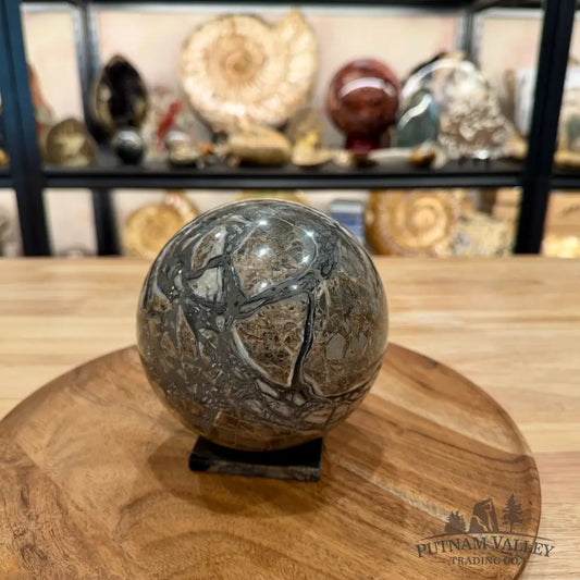 Artisan’s Revival Utah Picasso Marble Sphere + Matching Stand 4.8’’ - Sphere