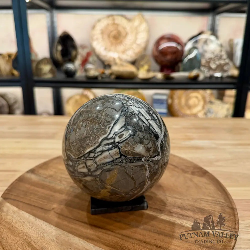 Artisan’s Revival Utah Picasso Marble Sphere + Matching Stand 4.8’’ - Sphere