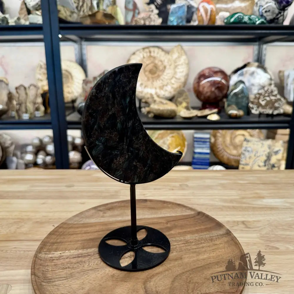 Astrophyllite Moon + Stand 9.5’’ - Moon