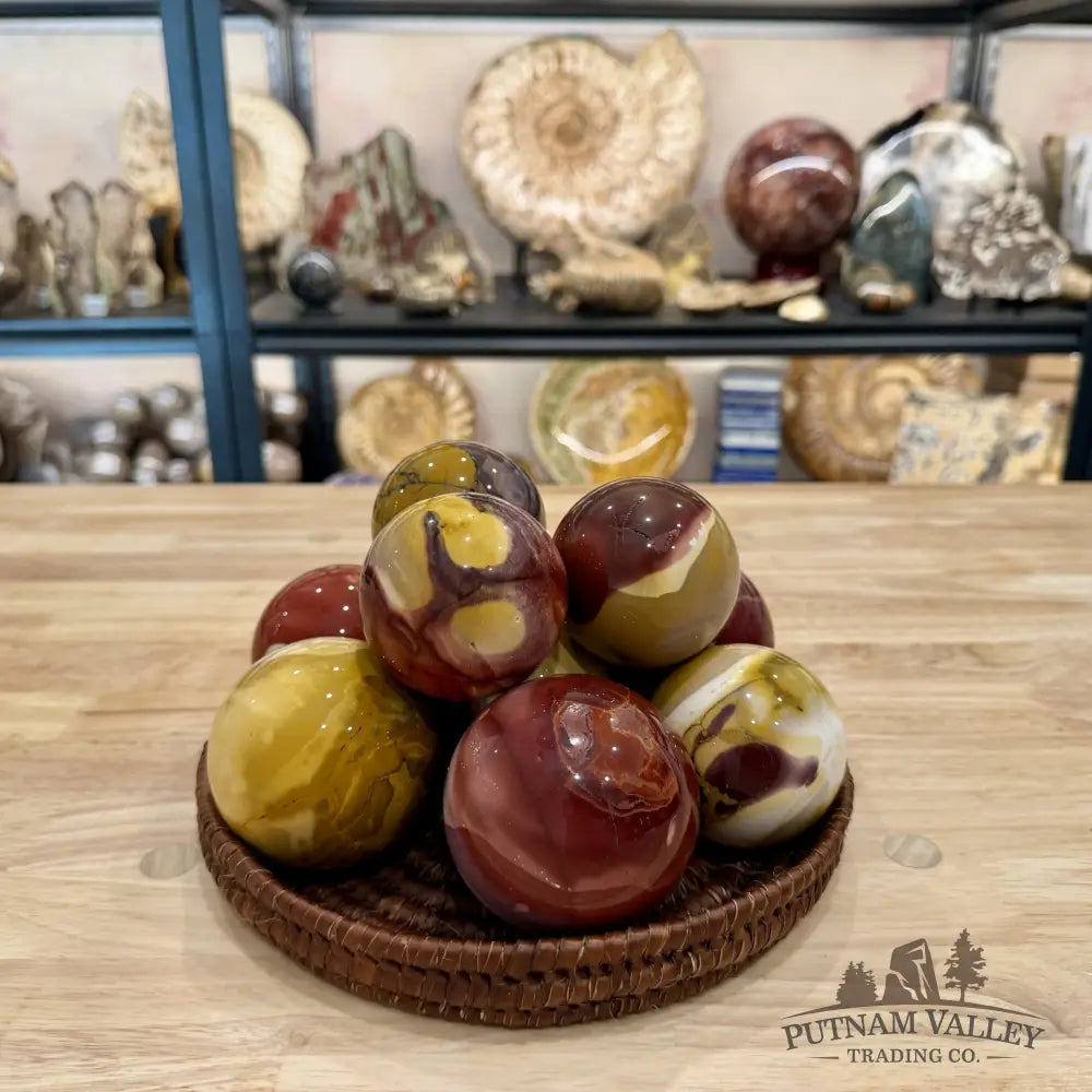 Australian Mookaite Jasper Spheres | In Select Sizes - 2.41’’ - 2.7’’ - Sphere