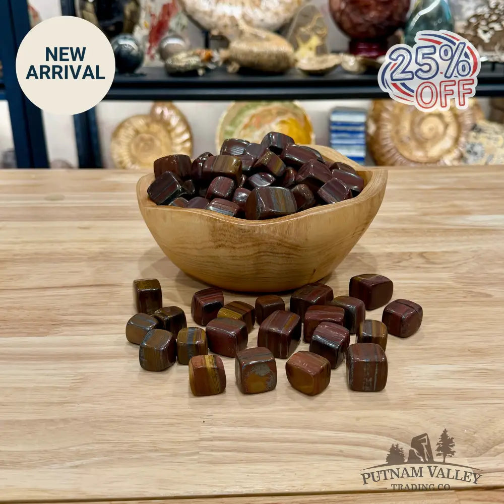 Australian Tiger Iron Mini Cubes (½ lb) - Tumbled Stone