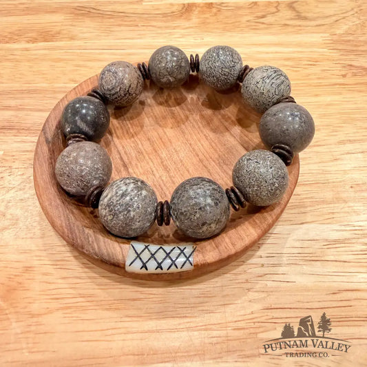 Fossilized Dinosaur Bone Bracelet Bracelet
