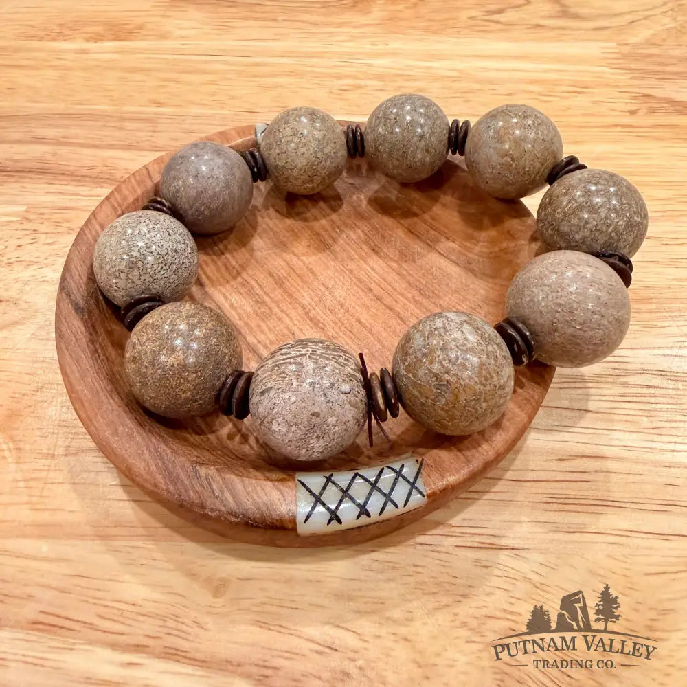 Fossilized Dinosaur Bone Bracelet Bracelet