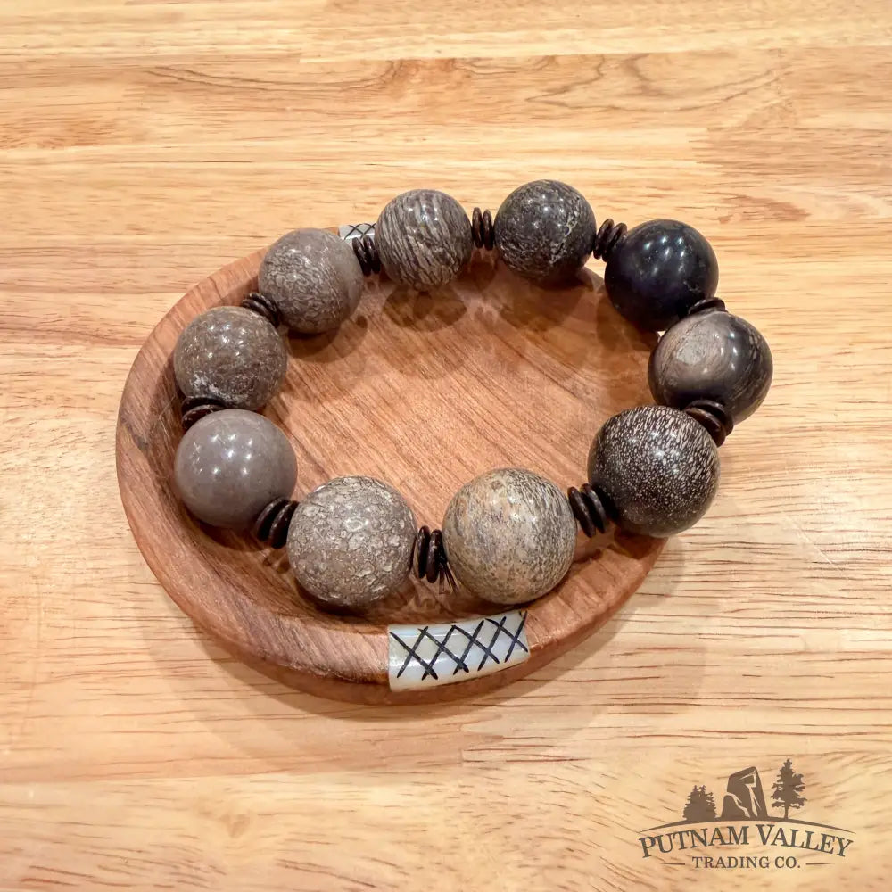 Fossilized Dinosaur Bone Bracelet Bracelet