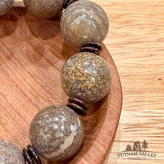 Fossilized Dinosaur Bone Bracelet Bracelet
