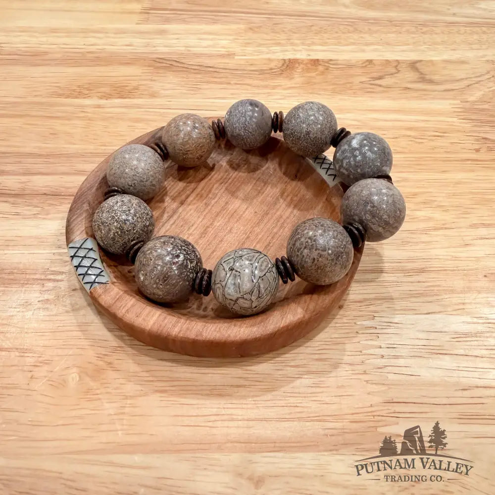 Fossilized Dinosaur Bone Bracelet Bracelet