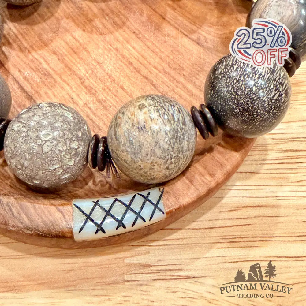 Fossilized Dinosaur Bone Bracelet Bracelet