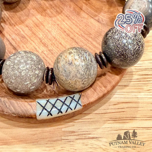 Fossilized Dinosaur Bone Bracelet Bracelet