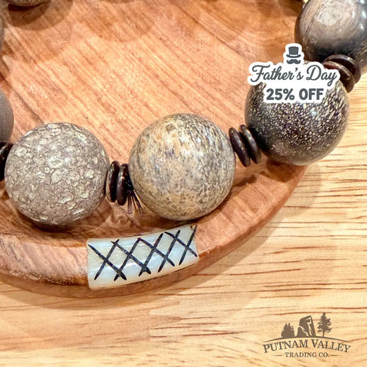 Fossilized Dinosaur Bone Bracelet Bracelet