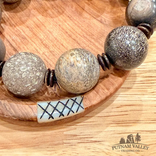Fossilized Dinosaur Bone Bracelet Bracelet