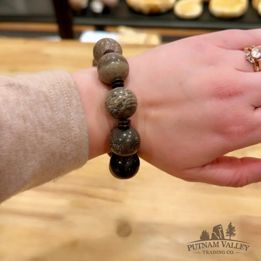 Fossilized Dinosaur Bone Bracelet Bracelet