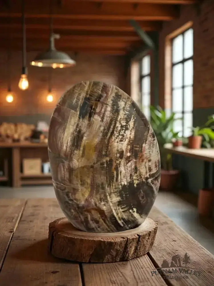 Authentic Petrified Wood Table Accent - Putnam Valley Trading Co.