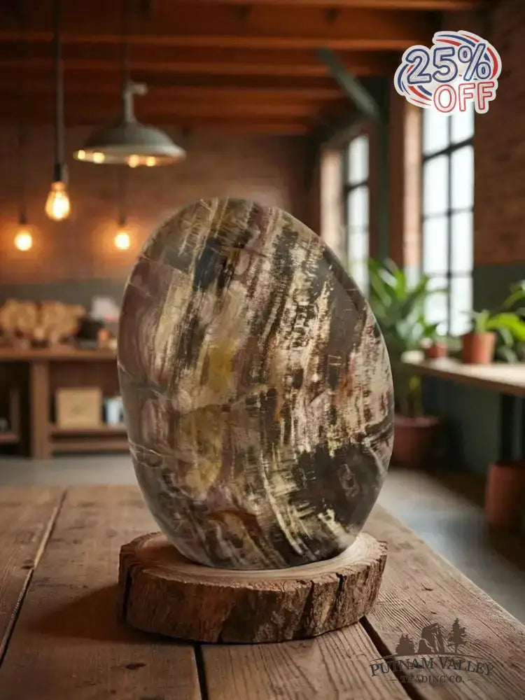 Authentic Petrified Wood Table Accent - Putnam Valley Trading Co.