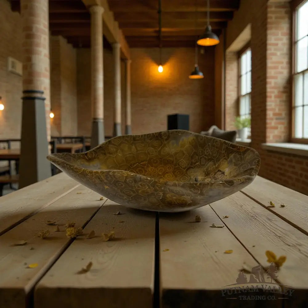 Authentic Reserve Coral Fossil Bowl Fossil Bowl