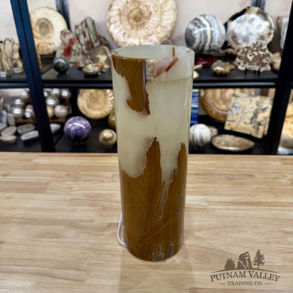 Banded Calcite Lamp 11.75’’ 6.28 - Lamp