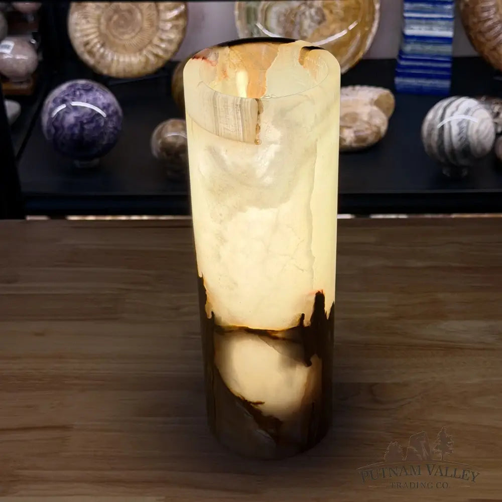 Banded Calcite Lamp 11.75’’ 6.28 - Lamp