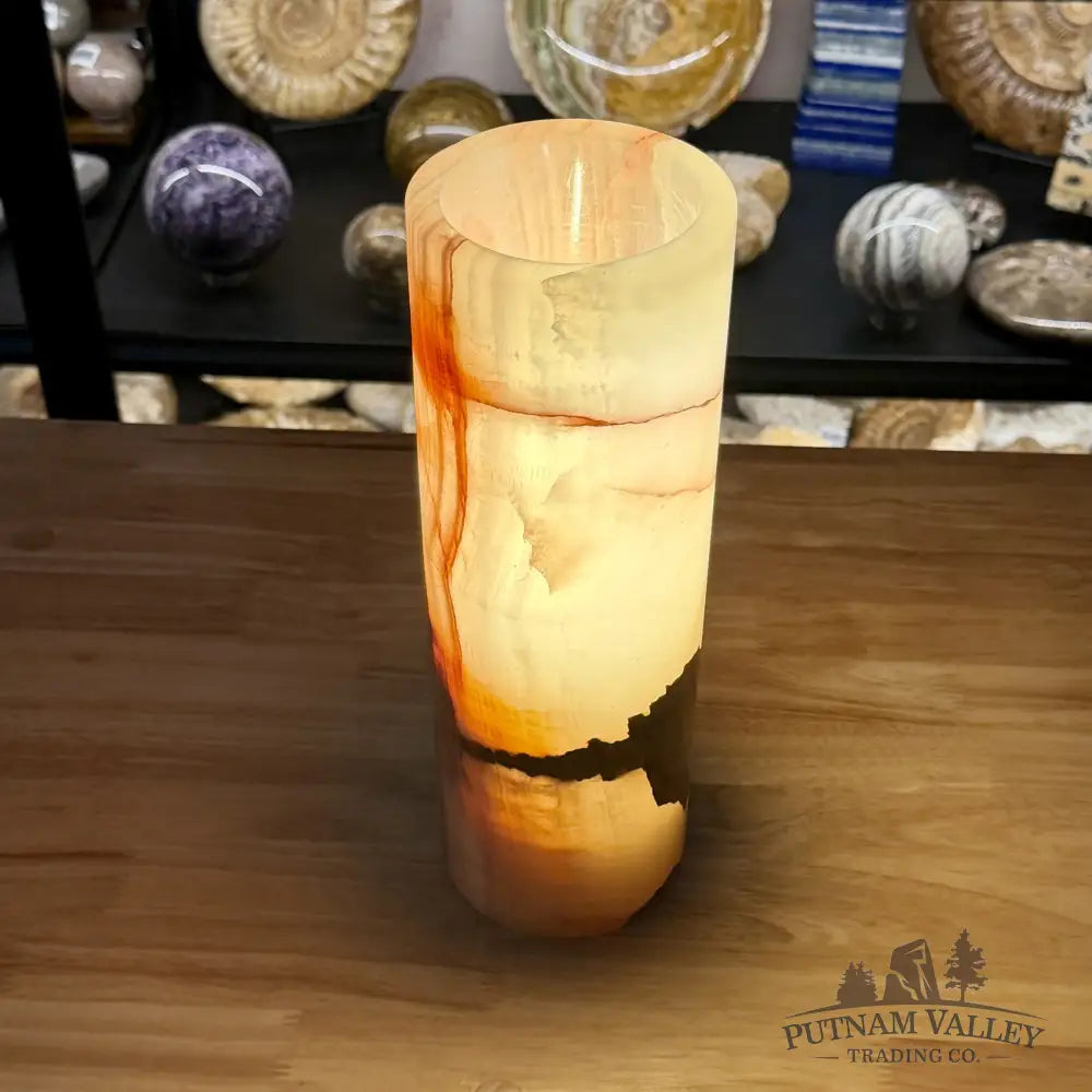Banded Calcite Lamp 11.75’’ | Pakistan Banded Onyx - Lamp