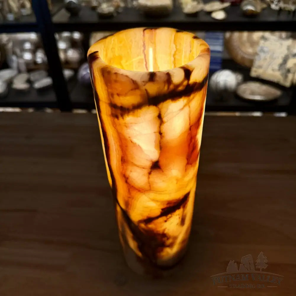 Banded Calcite Lamp 11.75’’ | Pakistan Banded Onyx - Lamp