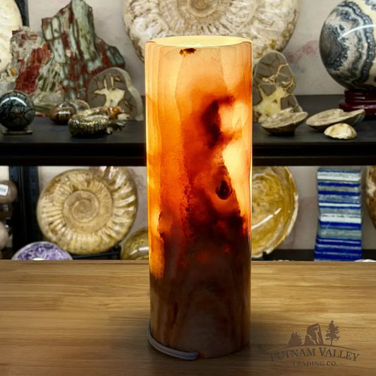 Banded Calcite Lamp 11.75’’ | Pakistan Banded Onyx - Lamp
