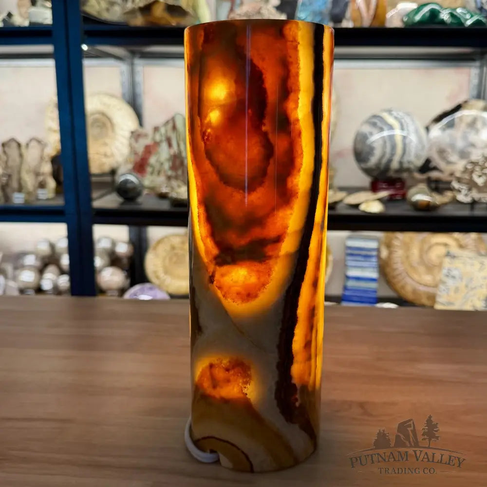 Banded Calcite Lamp 11.75’’ | Pakistan Banded Onyx - Lamp