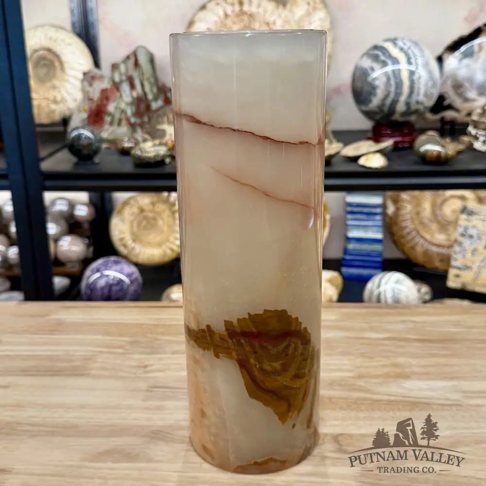Banded Calcite Lamp 11.75’’ | Pakistan Banded Onyx - Lamp