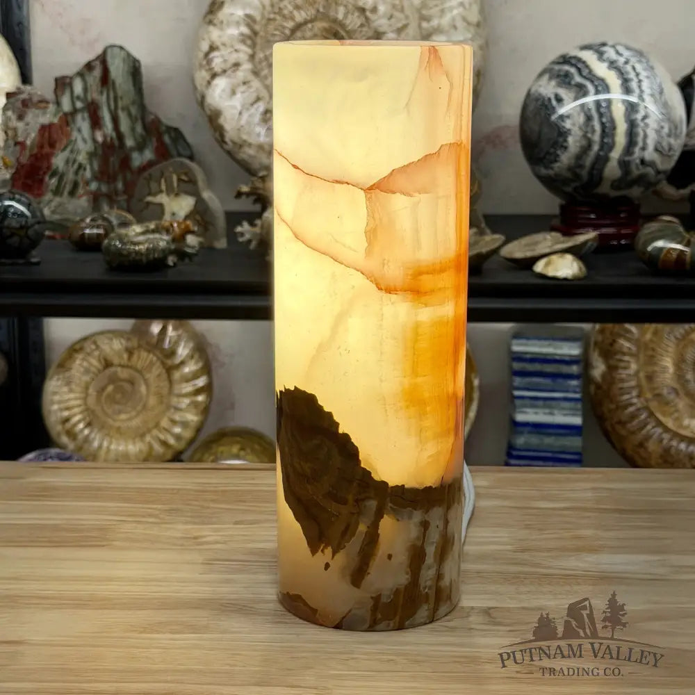 Banded Calcite Lamp 11.75’’ | Pakistan Banded Onyx - Lamp