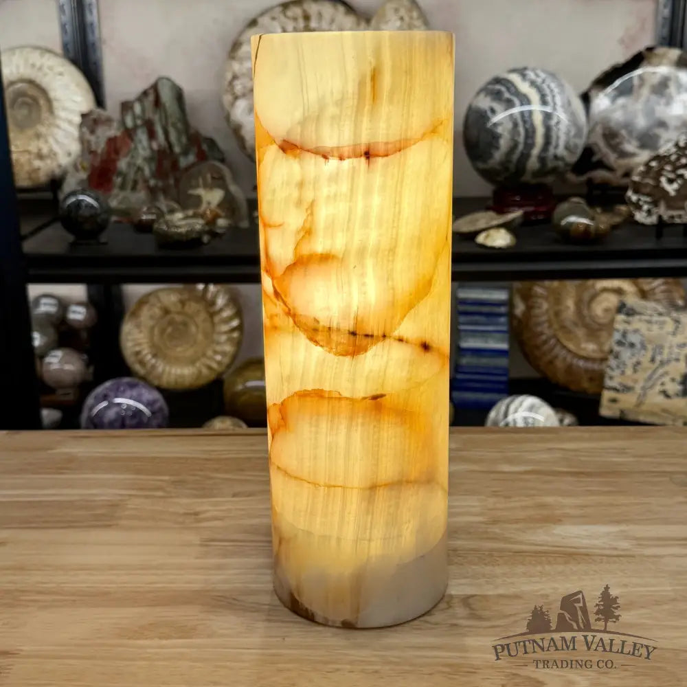 Banded Calcite Lamp 11.75’’ 6.38 - Lamp