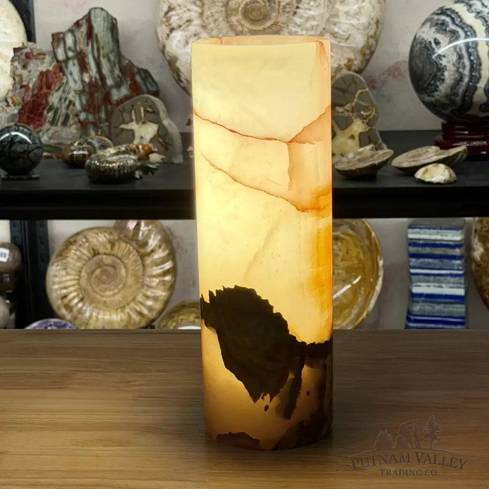 Banded Calcite Lamp 11.75’’ | Pakistan Banded Onyx - Lamp