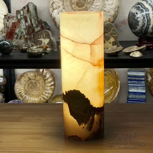 Banded Calcite Lamp 11.75’’ | Pakistan Banded Onyx - Lamp