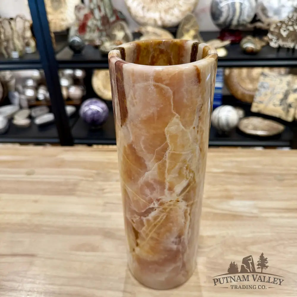 Banded Calcite Lamp 11.75’’ | Pakistan Banded Onyx - Lamp