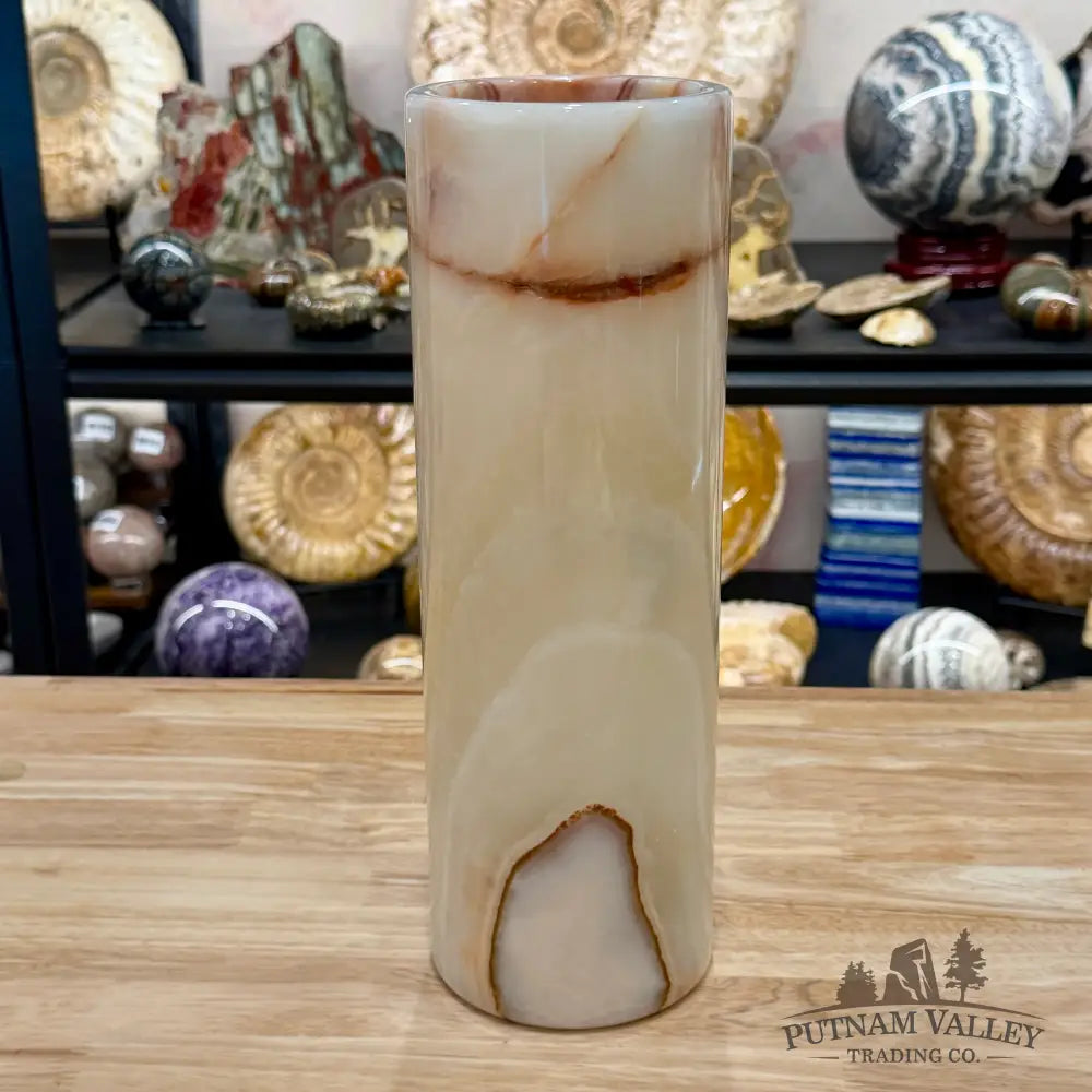 Banded Calcite Lamp 11.75’’ | Pakistan Banded Onyx - Lamp
