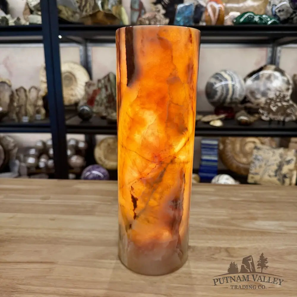 Banded Calcite Lamp 11.75’’ | Pakistan Banded Onyx - Lamp